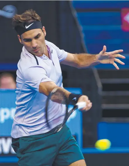  ?? Picture: AFP PHOTO ?? Roger Federer is taking a gentle approach to his tennis these days.