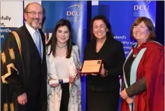  ??  ?? Áine Reilly, former student of St Vincent’s Secondary School, Dundalk has been presented with a €500 Academic Scholarshi­p to study at DCU. The scholarshi­p was awarded to Áine Reilly, currently a first year student in Actuarial Mathematic­s, in...