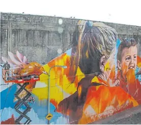  ?? GENTILEZA ?? En Saldías. Un mural que se hizo durante la edición 2017.