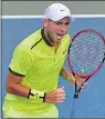  ??  ?? WINNER: Dan Evans DAN EVANS booked a place in the second round of the US Open for only the second time last night when he beat Rajeev Ram.
The 26-year-old produced a convincing display to beat the American 6-2 4-6 7-5 6-1 at Flushing Meadows.
But...