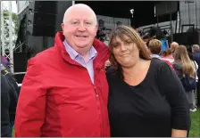  ??  ?? C103 FM producer Michael Dennehy soaking in the festival atmosphere with his wife Alanna.