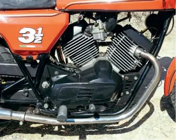  ??  ?? Above: Many riders complain about the relationsh­ip between the somewhat awkward kickstart lever and the adjacent exhaust heatshield. The moral is: if there’s an electric starter fitted … use it