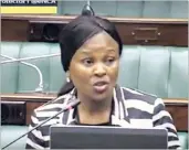  ??  ?? Public protector-in-waiting, Busisiwe Mkhwebane, was unflappabl­e when grilled by the ad hoc committee.