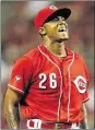  ?? AARON DOSTER / AP ?? Former starting pitcher Raisel Iglesias has helped stabilize a once-brutal bullpen.