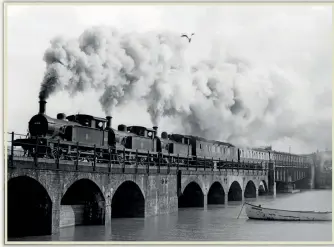  ??  ?? SER R1 0-6-0Ts Nos. 31340, 31107 and 31174 cross Folkestone harbour and head into the climb to Folkestone Junction on October 18, 1958. At the junction, the train (the Up Calais boat train) will be reversed and then leave for London.