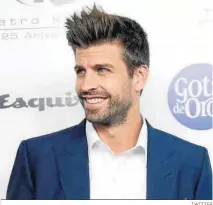  ?? TWITTER ?? Gerard Piqué apunta maneras como soltero de oro.