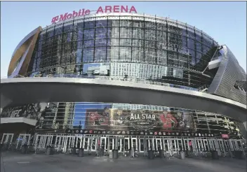  ?? DAVID BECKER/AP ?? T-MOBILE ARENA stands in Las Vegas Feb. 1, 2022, in Las Vegas.