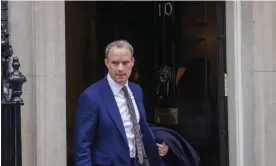  ?? Photograph: Mark Thomas/Shuttersto­ck ?? Dominic Raab, who resigned as deputy prime minister on Friday, leaving No 10 last week.
