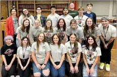  ?? Courtesy photograph­s ?? Members of the Pea Ridge choir were honored at the Pea Ridge School Board meeting Monday, April 8, with director Sara Beth Eubanks.