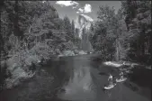  ?? BRIAN VAN DER BRUG/LOS ANGELES TIMES ?? Paddle boarders head out on the Merced River in June 2020 in Yosemite National Park.