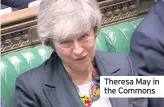  ??  ?? Theresa May in the Commons