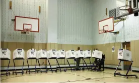  ??  ?? Voting booths in Kill Chain. Photograph: HBO