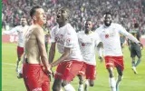  ?? ?? Sivasspor players celebrate a goal against Alanyaspor, Sivas, Turkey, May 11, 2022.