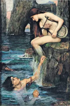  ??  ?? Wise investment: John William Waterhouse’s 1900 painting, The Siren, bought by Seymour Stein for £82,000 in 1985, is now expected to fetch up to £1.5 million