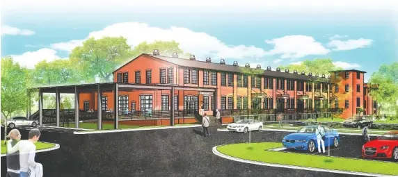  ?? ARTIST RENDERING ?? The Woodbery Group will spend $8 million upgrading the 60,000-square-foot brick, two-and-a-half-story Signal Mill at 205 Manufactur­es Road.