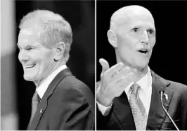  ?? FILE PHOTOS ?? U.S. Sen. Bill Nelson conceded to Gov. Rick Scott after a close race Tuesday night.