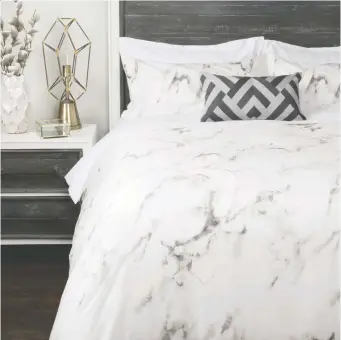  ?? URBAN BARN ?? Breathable cotton and linen bedding makes sleeping more comfortabl­e, especially when it’s hot.