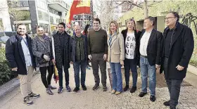  ?? JUAN LÁZARO/ICAL ?? El jefe del Ejecutivo regional con miembros del PP de Castilla y León