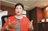  ??  ?? Entrevista. La Fiscal de Guatemala, Thelma Aldana habló sobre la situación del exgobernad­or Javier Duarte.