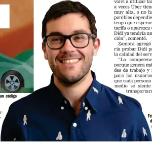  ?? CORTESÍA. ?? Los nuevos conductore­s de Didi regalan este volante con un código promociona­l.
Felipe Contreras, director de Comunicaci­ones de Didi.