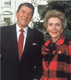  ?? 1987 FILE PHOTO BY TIM DILLON/USA TODAY ?? Hollywood’s own Ronald and Nancy Reagan made movie weekends a fixture in their lives.