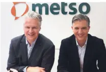  ??  ?? Metso-Geschäftsf­ührer Michael Simon und Ioannis Giouvanits­kas, Vice-President des Geschäftsb­ereichs Metal Recycling (v.l.).