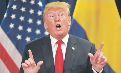  ?? Foto afp ?? POLÉMICO. El presidente de EEUU, Donald Trump, atacó de frente el régimen del venezolano Nicolás Maduro.