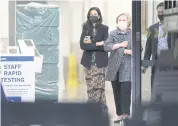  ?? REUTERS ?? Hillary Clinton leaves the University of California Irvine Medical Center in Orange, California after visiting her husband, former US president Bill Clinton, on Oct 14.