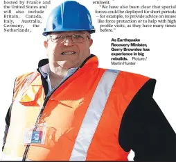  ?? Picture / Martin Hunter ?? As Earthquake Recovery Minister, Gerry Brownlee has experience in big rebuilds.