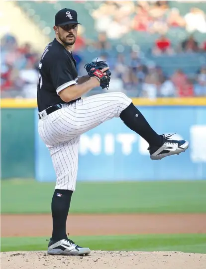  ?? GETTY IMAGES ?? Sox starter Carlos Rodon allowed three hits, struck out seven and walked two in 7„ scoreless innings Wednesday.