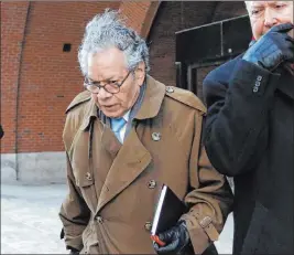  ?? Steven Senne The Associated Press ?? Insys Therapeuti­cs founder John Kapoor leaves federal court Jan. 30 in Boston. On Thursday, Kapoor was found guilty of bribing doctors to boost sales of a fentanyl spray.