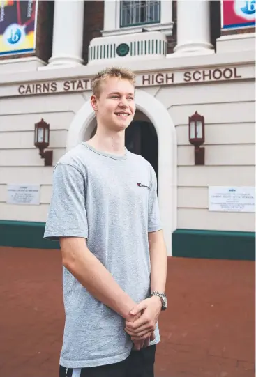  ??  ?? HOPEFUL: Cairns State High graduate Will Tucker aims to study medicine. Picture: BRENDAN RADKE