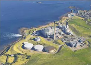  ??  ?? ROW: Peterhead Power Station, at Boddam, part of the Energetica corridor