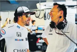  ?? FOTO: MCLAREN ?? Se acabaron las risas El duelo entre Honda y Alonso ya es un duro pulso