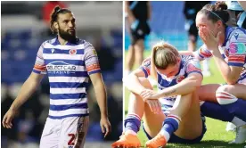  ?? ?? Andy Carroll (left) remains under contract at Reading; Gemma Evans and Deanna Cooper reflect on the team’s relegation from the Women’s Super League. Composite: Getty