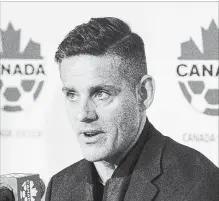  ?? MARK BLINCH THE CANADIAN PRESS ?? Canada men’s national soccer team coach, John Herdman, came over from the women’s program in January.