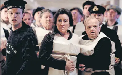  ?? ?? Actors Maria Doyle Kennedy and Toby Jones in the Titanic TV mini-series in 2012