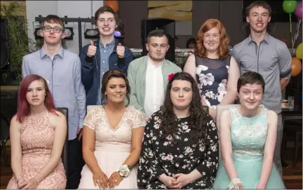  ??  ?? The Our Lady of Fatima school graduation class, front row: Nicole Pitman, Cody Flynn, Rachel O’Leary and Rachel Murphy; back row: Liam Coady, Mike O’Leary, Brian Lawrence, Ciara Keenan Brennan and Daniel Tomkins.