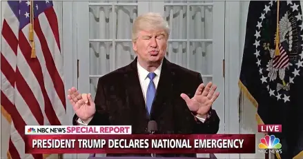  ?? NBC ?? Alec Baldwin as President Donald Trump on “Saturday Night Live.”