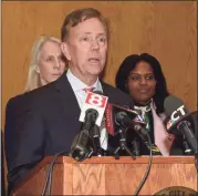  ?? H John Voorhees III / Hearst Connecticu­t Media ?? Gov. Ned Lamont called upon members of the National Guard Tuesday to help distribute the first allotment of 500,000 at-home COVID-19 test kits to cities and towns.