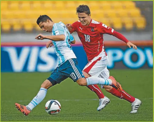  ?? TELAM ?? EL ULTIMO PAPELON. El el Mundial Sub 20 que se disputó el año pasado en Nueva Zelanda, Argentina no pasó la primera ronda.