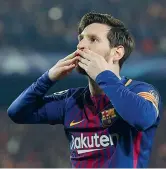  ?? (Reuters) ?? Mattatore Leo Messi, 30 anni, il re di Barcellona