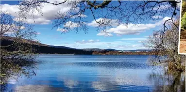  ?? ?? Haven: Stunning Loch Kinord is one of many attraction­s found close to the bothy, inset