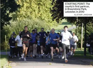  ?? ALISTAIR LANGHAM ?? STARTING POINT: The county’s first parkrun, in Braunstone Park, Leicester, in 2010