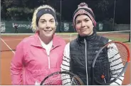  ?? ?? White pair 2: (l-r) Nollaig Baker and Aideen O’Brien of team white who were in action against team orange last week.