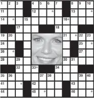  ??  ?? The identity of the featured celebrity is found within the answers n the puzzle. In order to take the TV Challenge, unscramble the etters noted with asterisks within the puzzle.