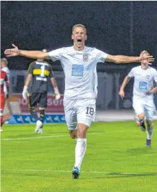  ?? FOTO: HORST HÖRGER ?? Mittelfeld­spieler Adrian Beck wird den SSV Ulm 1846 nach nicht mal einem halben Jahr wieder verlassen. Er wechselt in die zweite belgische Liga zu Royale Union Saint Gilloise.