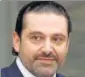  ?? AP ?? Lebanon PM Saad Hariri