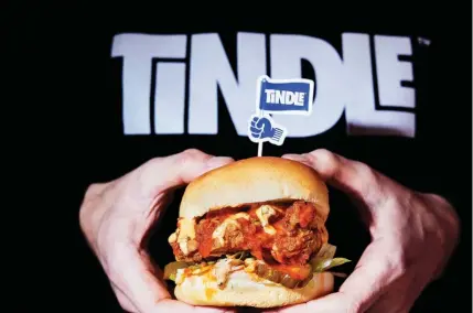  ?? NEXT GEN FOODS ?? A plant-based burger by Singapore-based company Next Gen Foods’ consumer brand TiNDLE. The plant-based meat market in Asia is forecast to reach US$1.12 billion by 2023, up from US$876 million in 2018