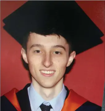  ??  ?? Graham Vaughey who recently graduated fron DCU with an honours degree in biomedical engineerin­g.